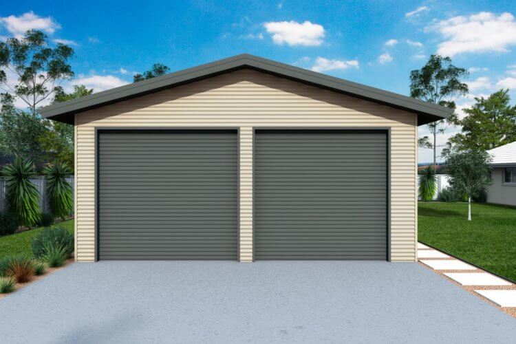 garage with eaves